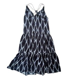 Banana Republic Women’s Size Small Navy Blue Dye Diamond Strappy Tank Midi Dress